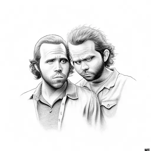 Frank and Charlie from its always sunny In Philadelphia  tattoo design idea