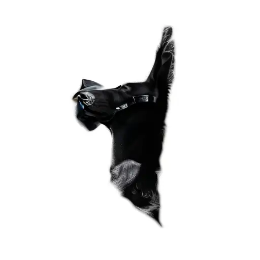 a black labrador retriever tattoo design idea