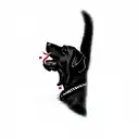 a black labrador retriever tattoo design idea