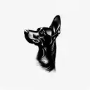 a black labrador retriever tattoo design idea