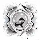 Crow pebble tattoo design idea