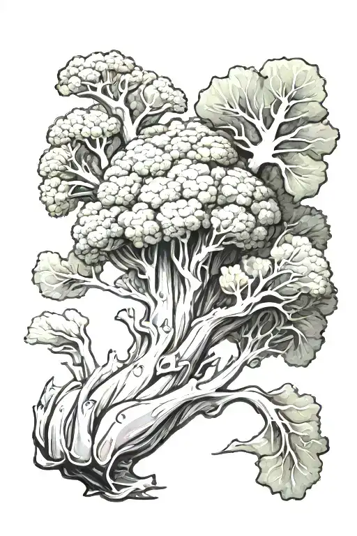 broccoli tattoo design idea