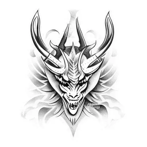 devil capricon tattoo design idea
