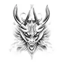 devil capricon tattoo design idea