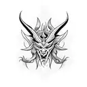 devil capricon tattoo design idea