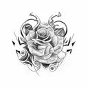cráneo de toro tattoo design idea