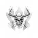 cráneo de toro tattoo design idea