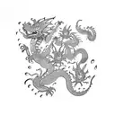 five little dragons  tattoo design idea