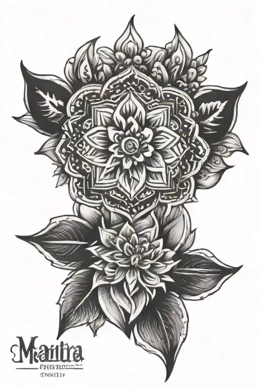 mantra dotwork tattoo tattoo design idea