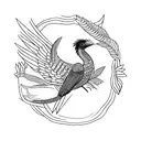Quetzal bird tattoo design idea