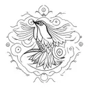 Quetzal bird tattoo design idea