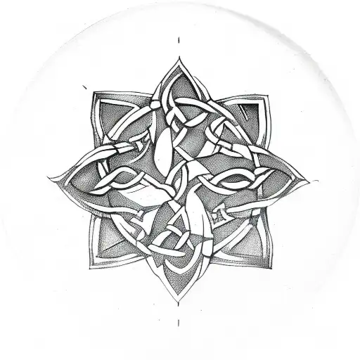 celtic single arrow tattoo design idea