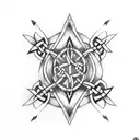 celtic arrow tattoo design idea