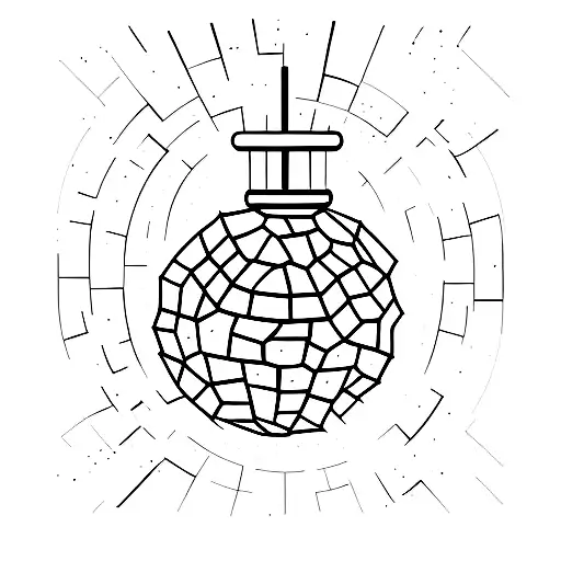 disco ball tattoo design idea