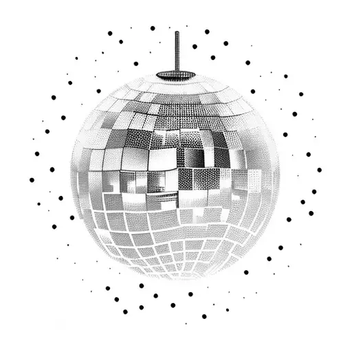 disco ball tattoo design idea