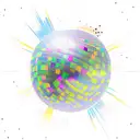 disco ball tattoo design idea