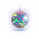 disco ball tattoo design idea