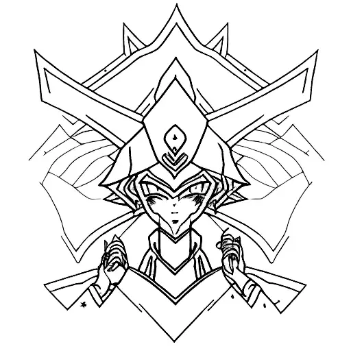 dark magician and dark magician girl tattoo design idea