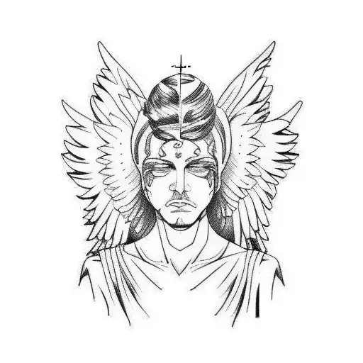 angel michael  tattoo design idea
