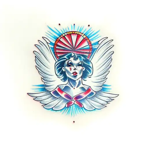 angel michael  tattoo design idea