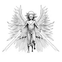 angel michael  tattoo design idea