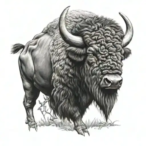 buffalo tattoo design idea