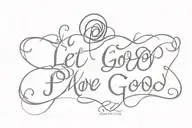 let go, move on, keep strong and focus on God tattoo design idea