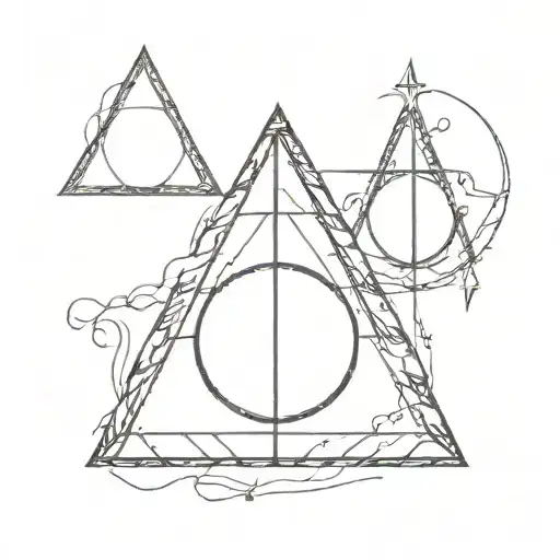 Harry Potter Deathly Hallows 2 dates 21.05.2009 and 01.10.2017  tattoo design idea