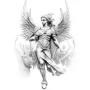 St. Michael angel  tattoo design idea