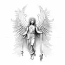 St. Michael angel  tattoo design idea