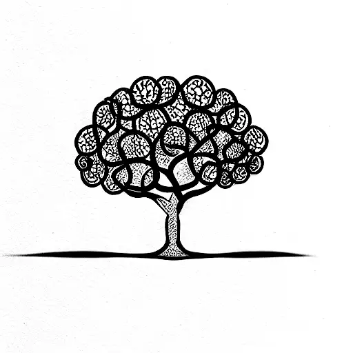 fig tree, bear tattoo design idea