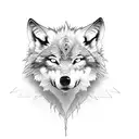 Wolf and phoenix  tattoo design idea