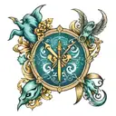 Virgo Sagittarius and Pisces tattoo design idea