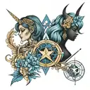 Virgo Sagittarius and Pisces tattoo design idea