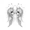 Gemini Pisces tattoo design idea