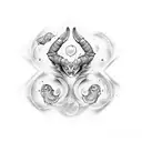 Gemini Pisces tattoo design idea