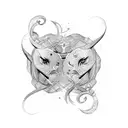 Gemini Pisces tattoo design idea