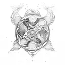 Gemini Pisces tattoo design idea