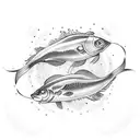 Gemini Pisces tattoo design idea