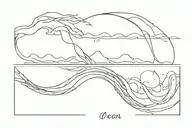 three thin line ocean waves wrist tattoo  tattoo design idea