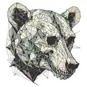Bear skull tattoo design idea