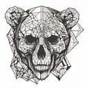 Bear skull tattoo design idea