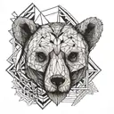 Bear skull tattoo design idea