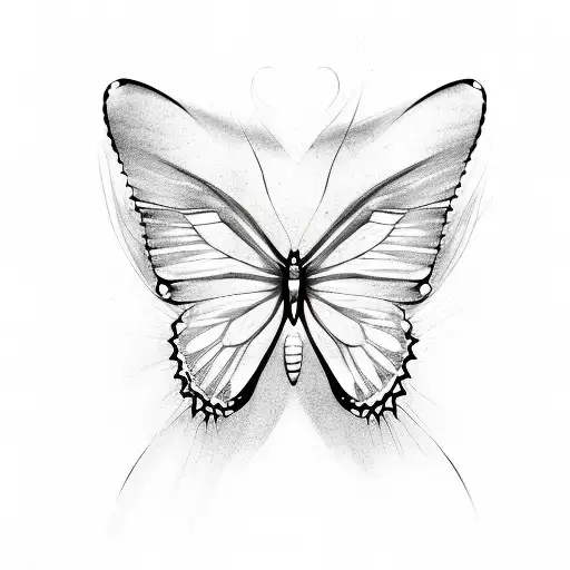 butterfly wisps tattoo design idea