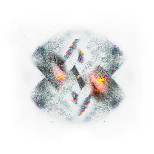 wind storm inside rain tattoo design idea