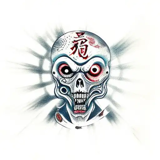 zombie samaruai with a sword tattoo design idea