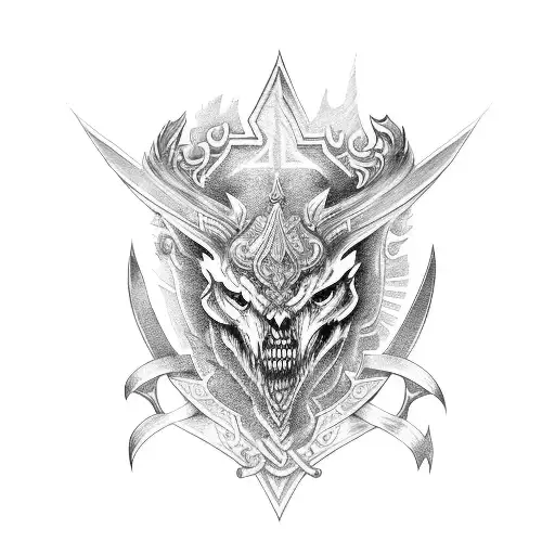 broad sword tattoo design idea