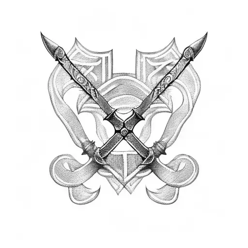 Viking sword tattoo design idea