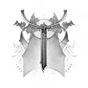 Viking sword tattoo design idea