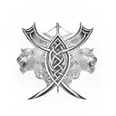 Viking sword tattoo design idea
